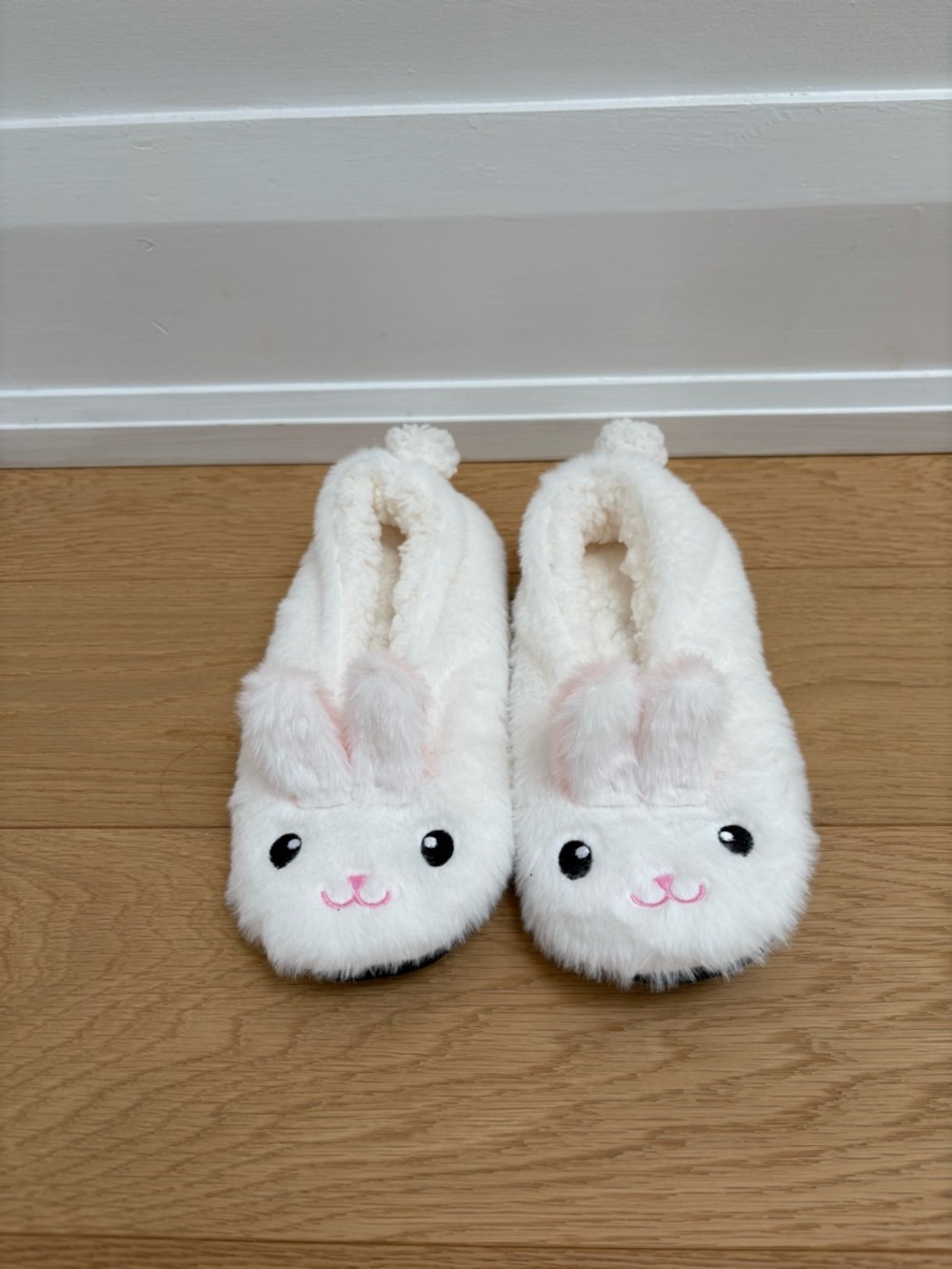 Plush Bunny Women's Slippers - Cream